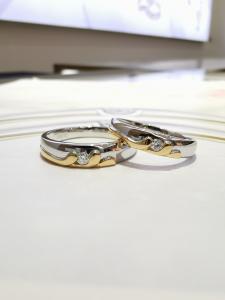 Quality 18K Small Waves Diamond Men19.5 White Gold Wedding Rings wholesale
