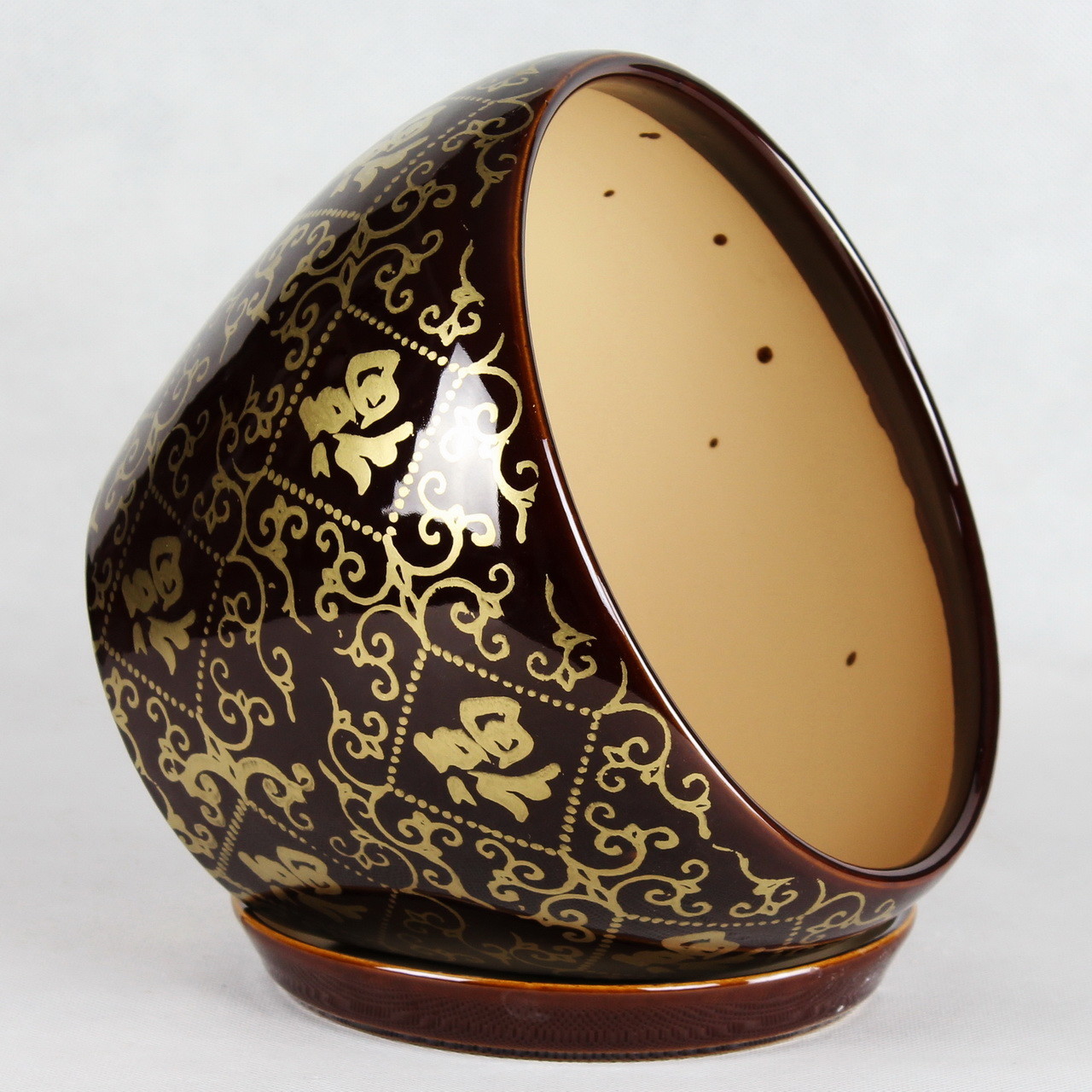 Customized Round Ceramic Pots Wide Selection Drainage Included