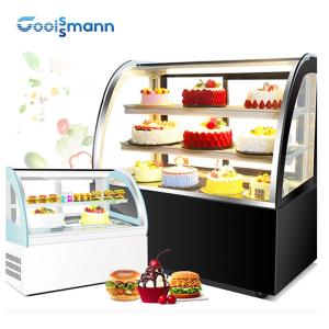 Quality Adjustable Glass Shelf Cake Display Cooler Double Temperature Dessert Cabinet wholesale