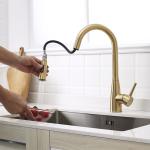 Steel 304/316 Kitchen Water Low Lead Mixer Tap Flexible Kitchen Gold Color