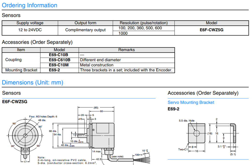 Encoder E6F-CWZ5G 600P/R new and 100% Original new and 100% Original ,price favorable Ready to Ship