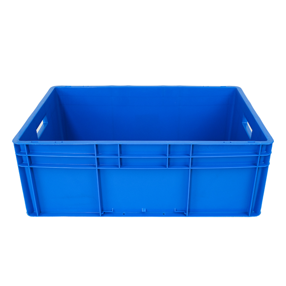 PP Industrial Storage Stacking Box Solid Style for Supermarket Plastic Turnover Crate