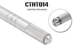 Aluminum Alloy Permanent Makeup Eyebrow Tattoo Pen Light Silver Pen