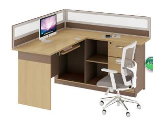 Quality modern office desktop galss panel workstation table furniture wholesale