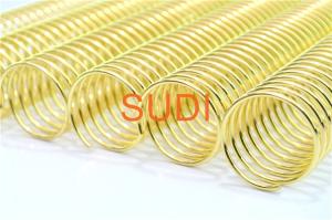Quality Gold Single Steel Spiral Binding Coils With Electroplated Finish 1/4 Inch wholesale
