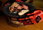 Silicone Print Heat Resistant Bbq Gloves , Extreme Heat Resistant Gloves For