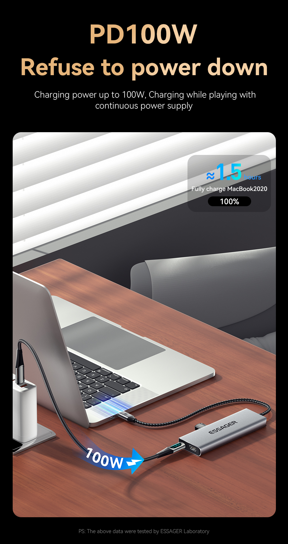 External Hard Drive Enclosure 8 In 1 Laptop USB C HUB 10Gbps For M.2 PCIe NVMe And SATA SSD
