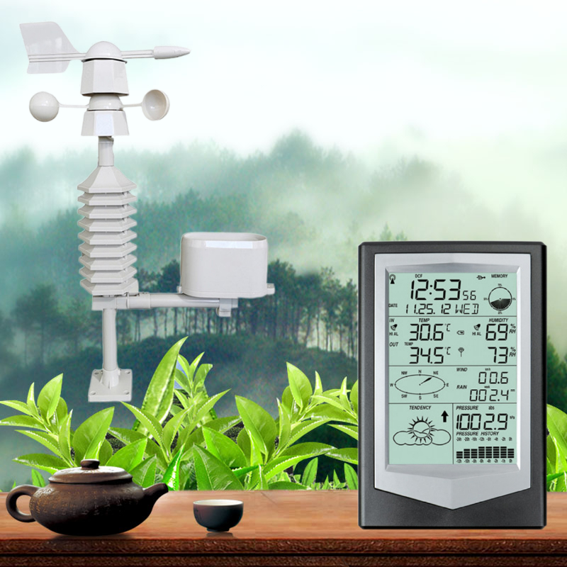Customized Support OEM Data Downloadable Solar Weather Station For Outdoor Weight 1.8KG