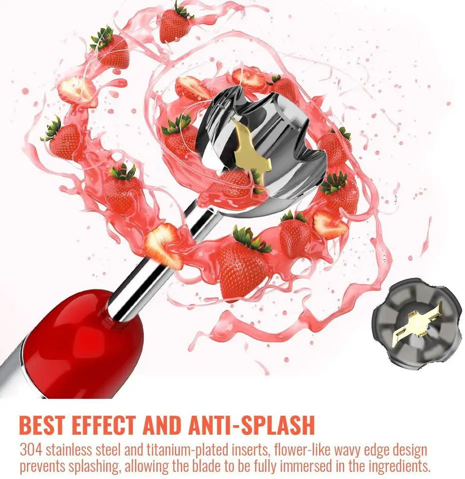 Turbo Speed Stainless Steel Hand Held Blender With Two Release Button
