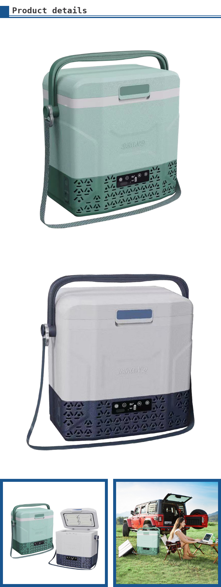 Vehicle Camping Refrigerator 12v Freezer Fridge with Panel and Compressor Included