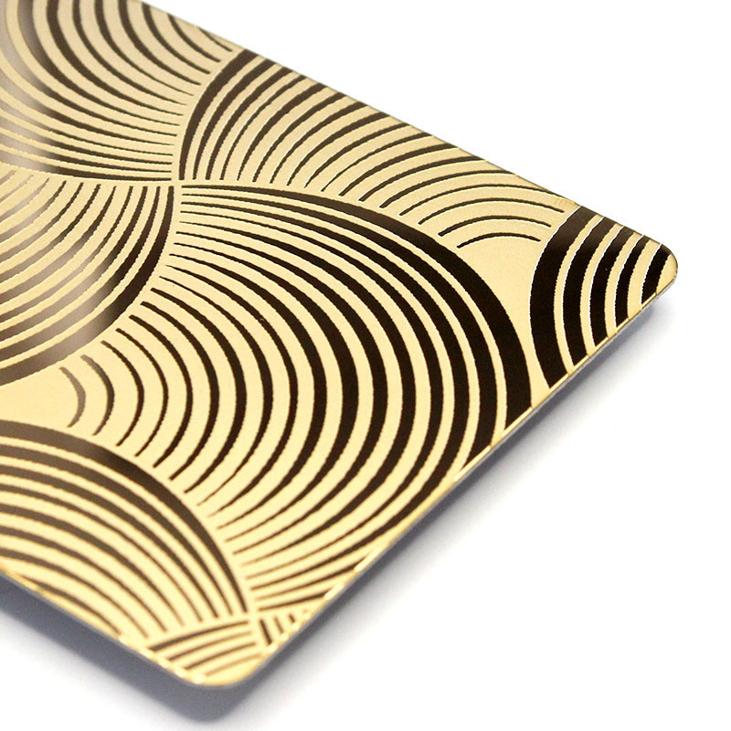 PVD Color Coating Etching Stainless Steel Sheet 304 Decorative Wall Metal Sheet 4x8
