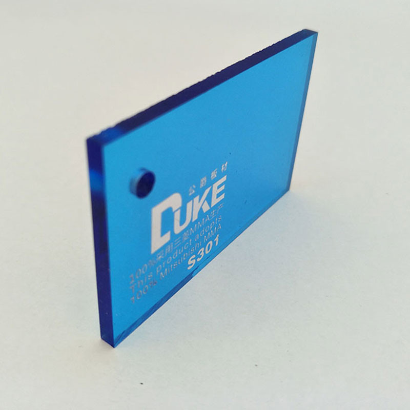 Blue Color Transparent Cast Clear Acrylic Sheet 1020X2030mm For AD Sign