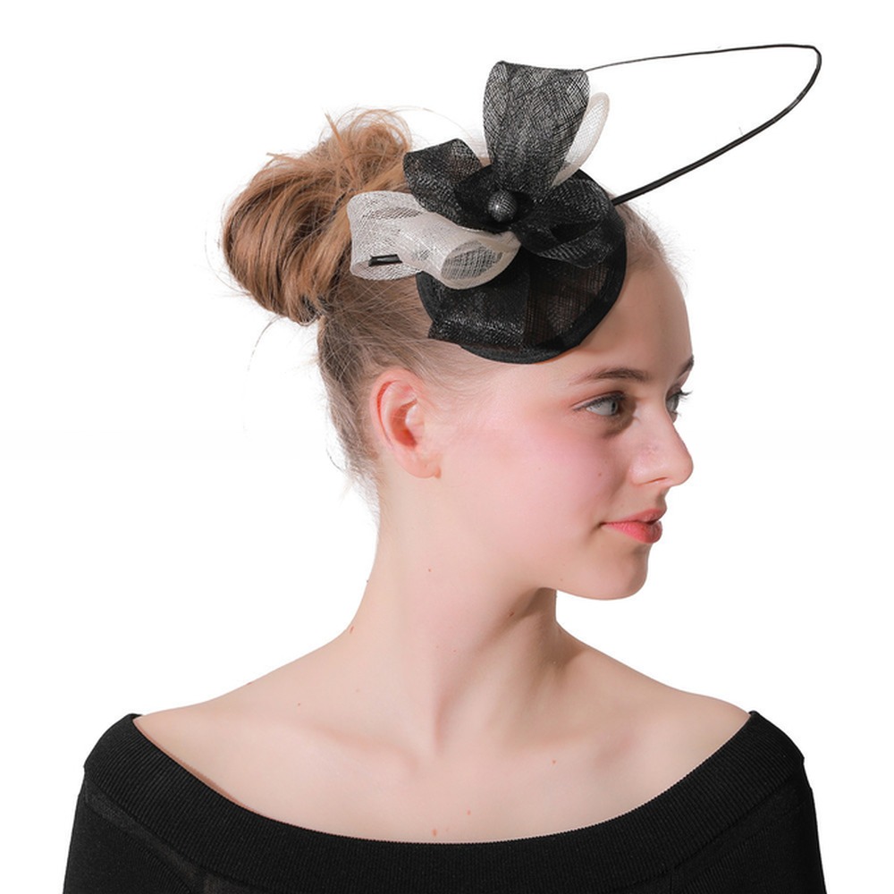 10cm Dyed Sinamay Feather Fascinator for Hat Decoration and Party Decoration Supplies