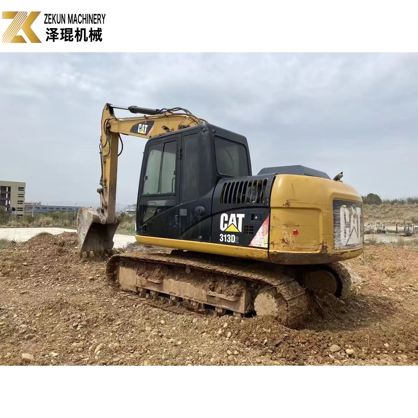 Used Cat 313 Excavator 13 Ton Road Building Equipment with 0.65m3 Bucket Capacity