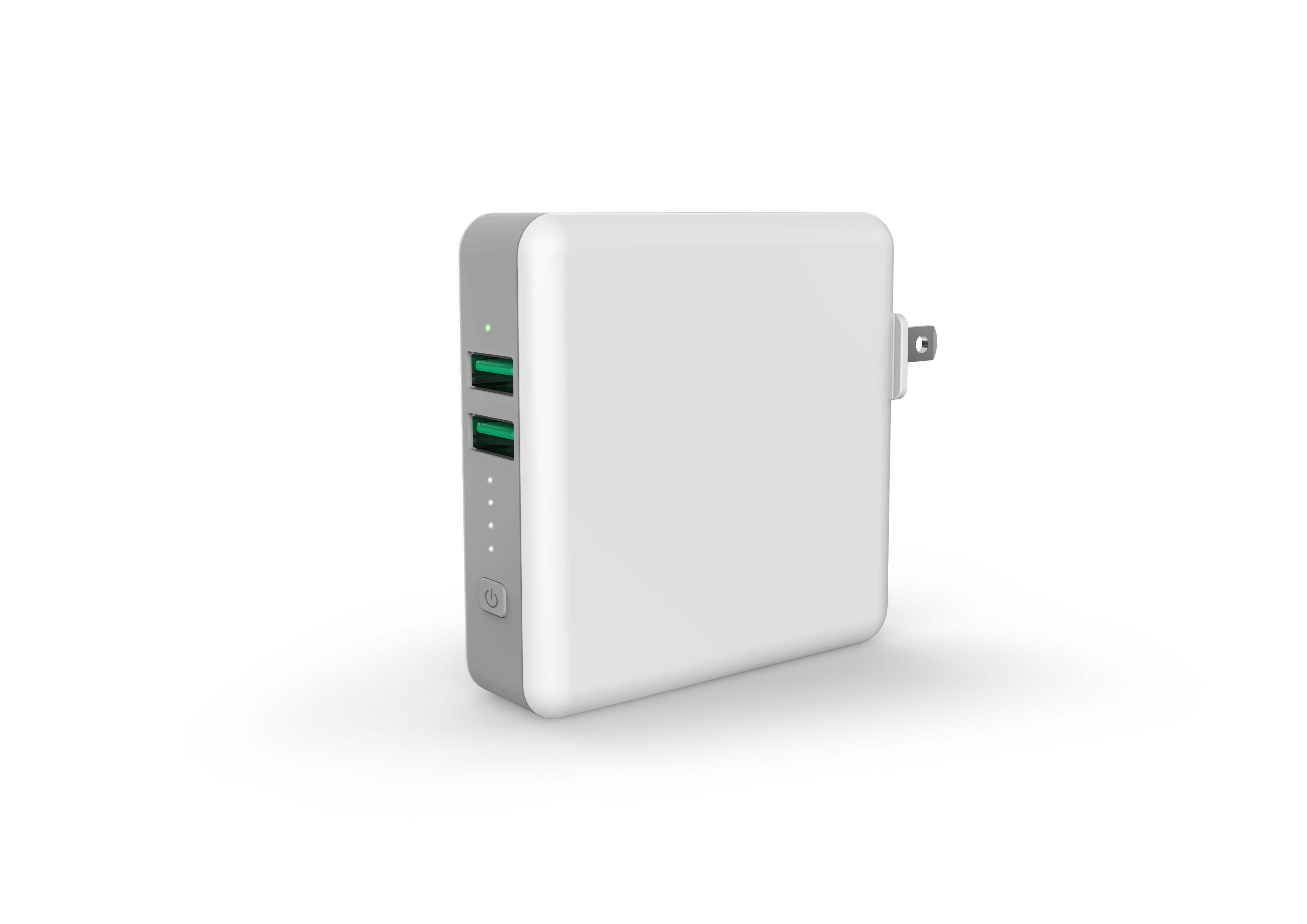 4 In 1 Plug 2 USB 5200mAh Travel Charger Power Bank