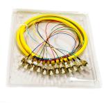 FC UPC OFNR Fiber Optic Pigtail SM 12C Colored Single Mode LSZH