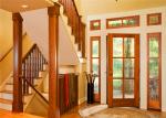 Customized Size Solid Wood Doors Glass Pivot EPE Inside Strong Carton Outside
