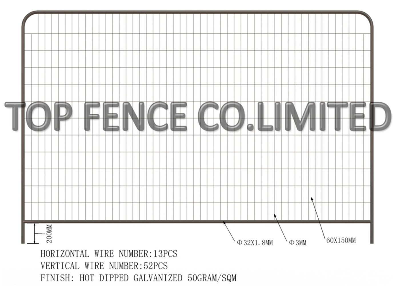 Normal Size Construction Fence Panels Construction Fence Mesh Easy Maintenance