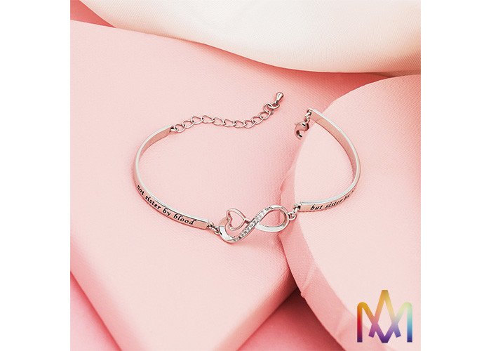 Anti Rust SS304 Womens Engraved Bracelets