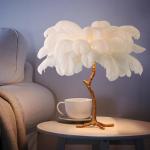 Height 80cm Modern Brass Stand Ostrich Art Deco Desk Lamps