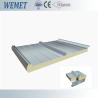 Buy cheap PUR(Polyurethane)sandwich roof panels 50mm thick heat insulation 500-1000mm from wholesalers