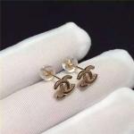 Logo Earrings in 18K White Gold Pave Diamonds Fashion Lady Jewelry Global