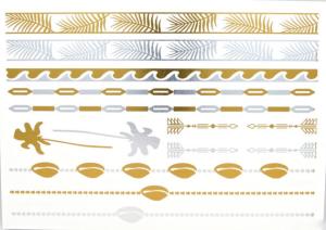 Quality Jewelry temporary tattoo, high quality metallic tattoo wholesale