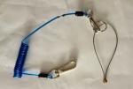 Transparent PU Coated Stainless Steel Wire Inside Tool Coiled Leash Holder w