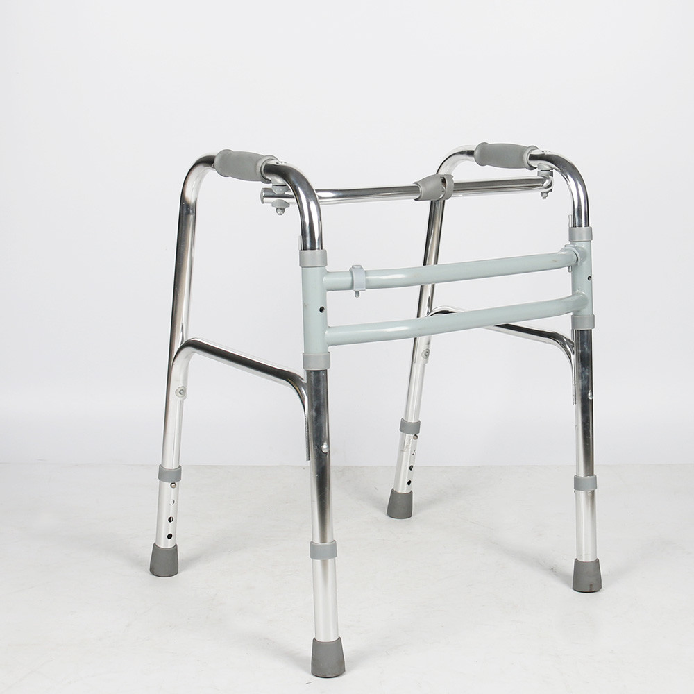 76cm Height Lightweight Aluminum Walker For Elderly Easy To Fold Walking Aids