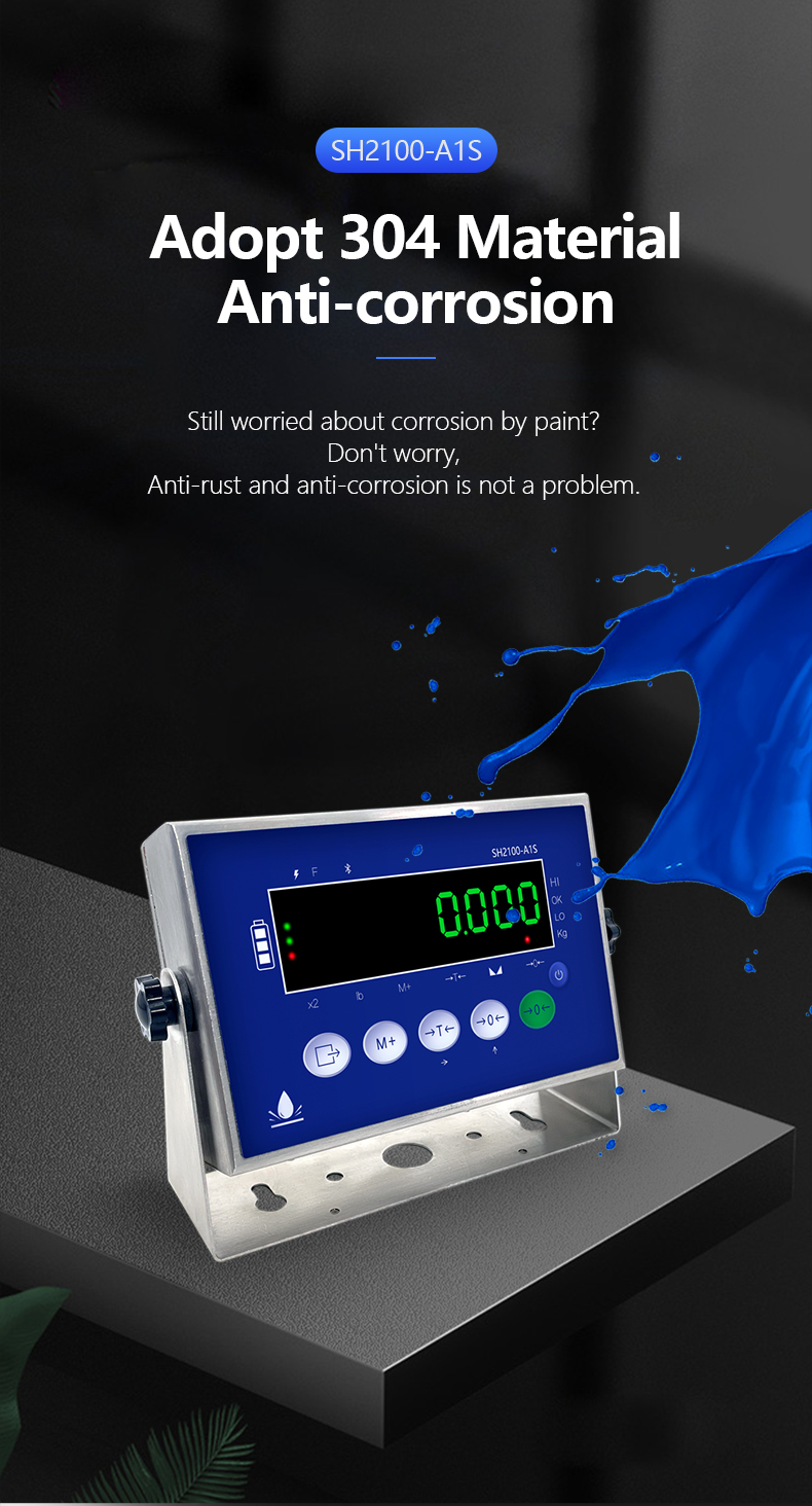 SOHE A1S 304 Stainless Steels Waterproof Scale Weight Indicator with LED Display