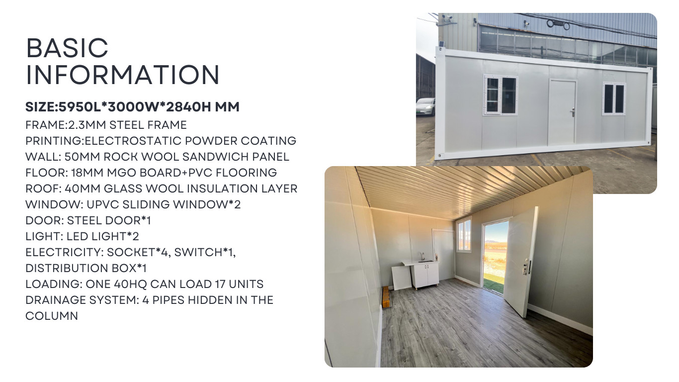 New Arrival Semi Flat Pack Container House Galvanized Steel Prefab House Container Frame Prefabricated Houses In China