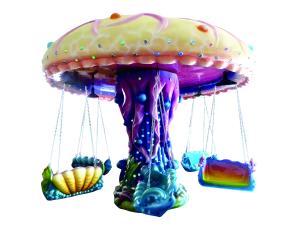 Quality Fiberglass Kids Flying Chair Ride 12 Seats 3.5 M High With LED Lighting wholesale