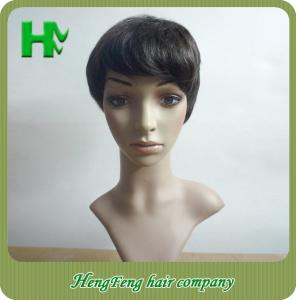 Quality African American Natural Human Hair Wigs Natural Looking 10 Inch wholesale