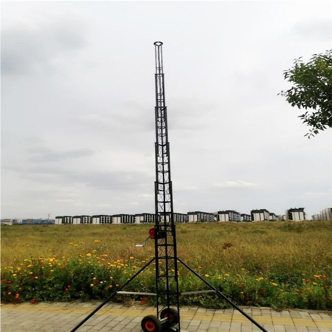 Hand Winch 6M 4 Sections Telescopic Guyed Lattice Tower