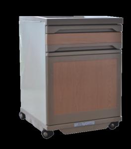 Quality Multicolor Medical Hospital Bedside Table On Wheels 500x510x700mm wholesale