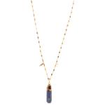 Gold-Plated Gemstone Pendant Necklace Zircon Women Fashion Chain Necklace