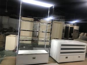Quality Monomer Design Glass Display Cabinet For Bags With T4 LED Lighting wholesale