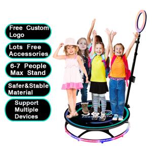 Quality RGB LED Automatic 360 Photo Booth Free Customized Logo wholesale