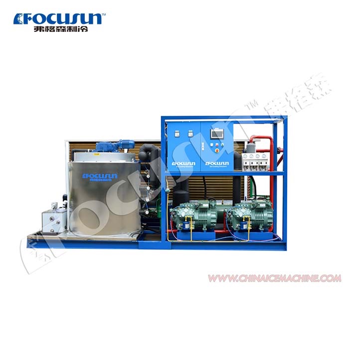 2T Flake Ice Machine for 900kg Ice Storage Capacity by Focusun Core Components Other