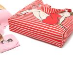 Full Color Printed Handles Pink 12oz Flat Cotton Tote Bags