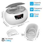 Skymen Plastic Jewelry Ultrasonic Cleaner 220v Portable Digital Display