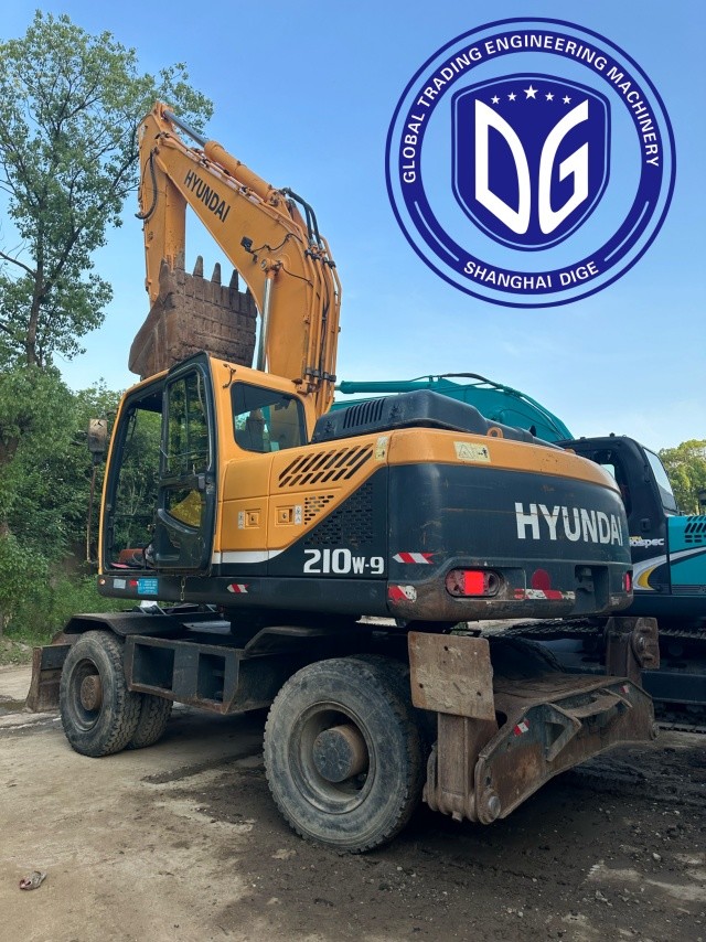 20 Ton Excavator Used Hyundai Model 210W-9 Wheel Excavator With Good Condition