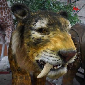 Quality Full Size Animatronic Saber Toothed Cat Weatherproof For Theme Park wholesale