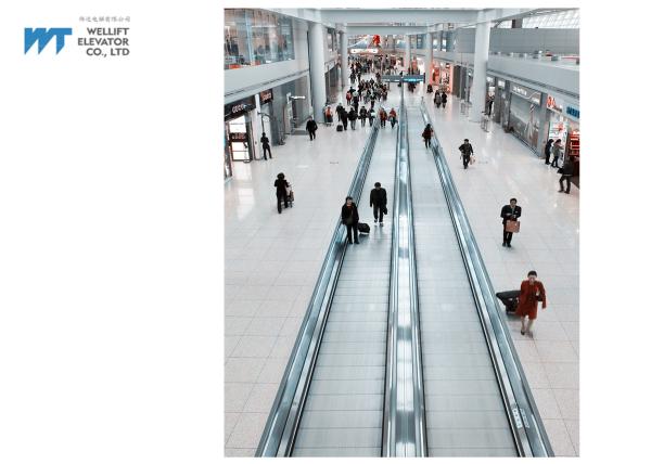 Cheap Horizontal Moving Walk Escalator With 1000mm Width Aluminum Step for sale