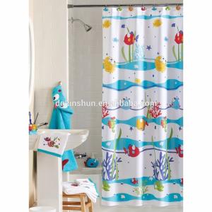 China Mildew resistant shower curtain with matching window curtain shower curtain on sale