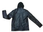 Shoulder Mens Padded Leather Jacket Short