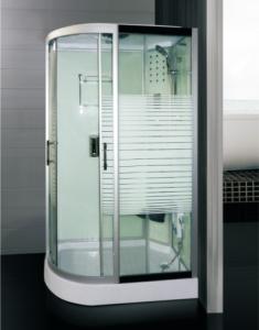 Quality Striped Toughened Glass Massage Steam Sliding Door Shower Cubicles 800x1200x2150 wholesale