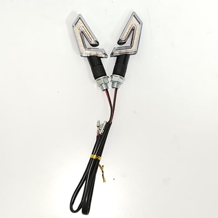 Motorcycle Universal LED Crystal With Wires Light Bulb Blinker