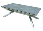 Livingroom Tempered Glass Coffee Table , Rectangle Ceramic Dining Table