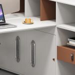 Modern Office Furniture 2 4 6 People Office Partitions Table Cubicle Workstation